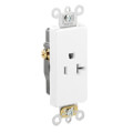 Decora Plus Single Receptacle, 20A, NEMA 5-20R, 2P - White (125V)