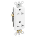 Product Image of Decora Plus Duplex Receptacle, Back/Side Wire, 20A, NEMA 6-20R, 2P, White (250V)