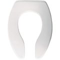 Product Image of Elongated Open Front Commercial Plastic Toilet Seat, No Cover, STA-TITE (White)