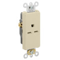 Product Image of Decora Plus Single Receptacle, Side Wire, 15A, NEMA 6-15R, 2P - Ivory (250V)
