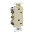 Product Image of Decora Plus Duplex Receptacle, Back/Side Wire, 15A, NEMA 6-15R, 2P, Ivory (250V)