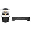 Product Image of Freestanding Bathtub Overflow Cover and Drain Kit (Matte Black)