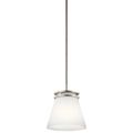 Product Image of Hendrik 8.75" 1 Light Mini Pendant w/ Satin Etched Cased Opal Glass (Brushed Nickel)