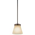 Product Image of Hendrik 8.75" 1 Light Mini Pendant w/ Light Umber Etched Glass (Olde Bronze)