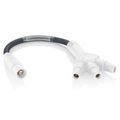 Product Image of 16 Series Cam-Type Taper Nose "Soft" 3-Fer, Male plug to Female/Female/Female Tri-tap, 24" Cable Length, 4/0, 400A Max (White)
