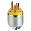 Product Image of 20A, 125V NEMA 5-20p, 2-pole, 3-wire Grounding Plug, Straight Blade, Armored (Yellow)