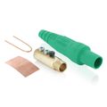 Product Image of 16 Series Taper Nose Cam-Type Female Plug, Contact & Insulator, Set Screws Pre-installed, 2/0, 4/0 AWG, 400A Max, Type 3R When Mated (Green)