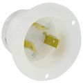 Product Image of 30A, 125V Flanged Inlet Locking Receptacle, Industrial Grade