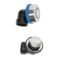 Product Image of True Blue ABS Bath Waste Half Kit w/ Touch Toe Stopper & Test Kit (Chrome)
