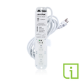 Product Image of 15A Medical Grade Power Strip w/ Load Monitoring Inform , SuRGe Protected, 4-outlet, 15" Cord