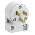 Product Image of 15A, 125V NEMA 5-15p, 2-pole, 3-wire Grounding Angle Plug, Straight Blade, Commercial Grade (White)
