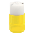 Product Image of 20A, 250V NEMA 6-20R, 2P, 3W, Connector, Straight Blade, Grounding, (Yellow)-WHITE
