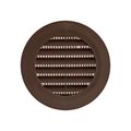 Product Image of 4" Brown Plastic Flush Mount Round Soffit Vent, Friction Fit