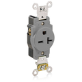 Product Image of 20A Single Receptacle/outlet, Self-grounding (Gray)