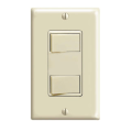 Product Image of Single-Pole Commercial Grade Decora Dual Rocker Combo Switch - Ivory (120V)