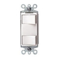 Product Image of Single-Pole Decora Dual Rocker, Commercial Grade Combo Light Switch - White (120V)