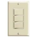 Product Image of Single-Pole, Commercial Grade Three Rocker Combo Switch - Ivory (120V)