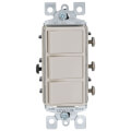 Product Image of Single-Pole Commercial Grade Decora 3 Rocker Combo Switch - Light Almond (120V)