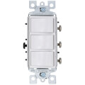 Product Image of Single-Pole Decora 3 Rocker, Commercial Grade Combo Light Switch - White (120V)
