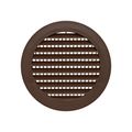 Product Image of 6" Brown Plastic Flush Mount Round Soffit Vent, Friction Fit