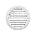 Product Image of 6" White Plastic Flush Mount Round Soffit Vent, Friction Fit