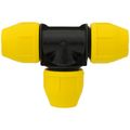 Product Image of 3/4" IPS Underground Yellow Poly Gas Pipe Tee (SDR 11)