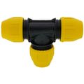 Product Image of 1" IPS Underground Yellow Poly Gas Pipe Tee (SDR 11)