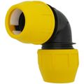 Product Image of 2" IPS Underground Yellow Poly Gas Pipe 90-Degree Elbow (SDR 11)