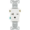 Product Image of Commercial Grade Single Receptacle, 20A, 2P, 3W, Side Wire, NEMA 5-20R - White (250V)
