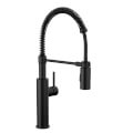 Product Image of Single-Handle Pull-Down Spring Kitchen Faucet (Matte Black)