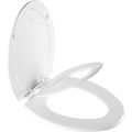 Product Image of Mayfair NextStep2 Elongated Enameled Wood Toilet Seat, STA-TITE, Easy-Clean, Whisper-Close (White)
