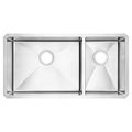 Product Image of Pekoe 35" x 18" Stainless Steel Undermount Double-Bowl Kitchen Sink (Stainless Steel)