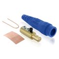 Product Image of 18 Series Cam-Type Male Detachable Plug, Ball Nose, 2/0 4/0 AWG, 400A Max (Blue)