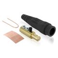 Product Image of 18 Series Cam-Type Male Detachable Plug, Ball Nose, 2/0 4/0 AWG, 400A Max (Black)