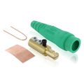 Product Image of 18 Series Cam-Type Male Detachable Plug, Ball Nose, 2/0 4/0 AWG, 400A Max (Green)
