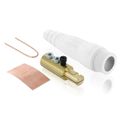 Product Image of 18 Series Cam-Type Male Detachable Plug, Ball Nose, 2/0 4/0 AWG, 400A Max (White)