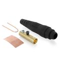 Product Image of 18 Series Cam-Type Female Detachable Plug, Single Set Screw Termination, Ball Nose, #2 2/0 AWG, 300A Max (Black)