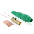 Product Image of 18 Series Cam-Type Female Detachable Plug, Single Set Screw Termination, Ball Nose, #2 2/0 AWG, 300A Max (Green)