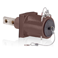 Product Image of Rhino-Hide Single Pole Female Receptacle Double Hole Bus Bar, 313MCM-777MCM Cable, 1000V 1135A Max (Brown)