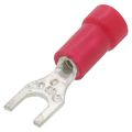 Product Image of Vinyl Insulated Fork Terminal, 22-16 AWG, Bolt #6 (Copper)