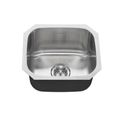 Product Image of Portsmouth 18" x 16" Stainless Steel Undermount 1-Bowl Kitchen Sink (Stainless Steel)