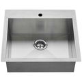 Product Image of Edgewater 25" x 22" Stainless Steel 1-Hole Undermount 1-Bowl Kitchen Sink (Stainless Steel)