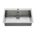 Product Image of Edgewater 33" x 22" Stainless Steel 1-Hole Dual Mount 1-Bowl Kitchen Sink (Stainless Steel)