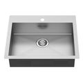 Product Image of Edgewater 25" x 22" Stainless Steel 1-Hole Dual Mount 1-Bowl ADA Kitchen Sink (Stainless Steel)