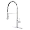 Product Image of Single Handle Kitchen Faucet w/ Exposed Spring (Chrome)