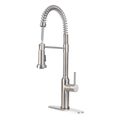 Product Image of Single Handle Kitchen Faucet w/ Exposed Spring (Satin FInish)