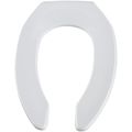 Product Image of Elongated Open Front Commercial Plastic Toilet Seat, No Cover, STA-TITE (White)