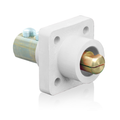 Product Image of 18 Series Cam-Type Male Panel Mount Receptacle, 90-Degree, 2/0 4/0 AWG, 400A Max (White)