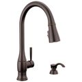 Product Image of Hazelwood 1 Handle Pull-down Kitchen Faucet w/ Soap Dispenser & Shieldspray (Venetian Bronze)