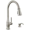 Product Image of Hazelwood 1 Handle Pull-down Kitchen Faucet, Soap Dispenser, Shieldspray (Spotshield Stainless)